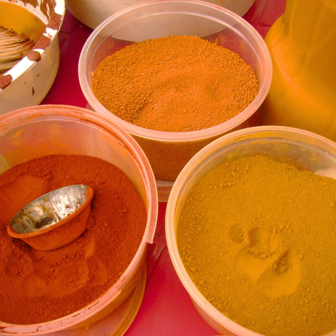 Tintas de terra e acabamentos